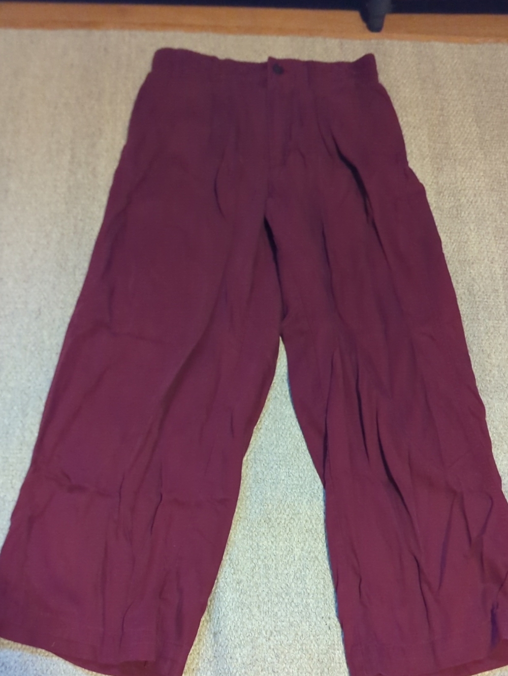 Women's Madewell Wide Leg Pants In Maroon Size 4